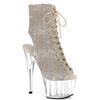 Pleaser - ADORE1016CRS Bottes de plateforme, Pole dance chaussures - Couleur argent/Transparent Product image